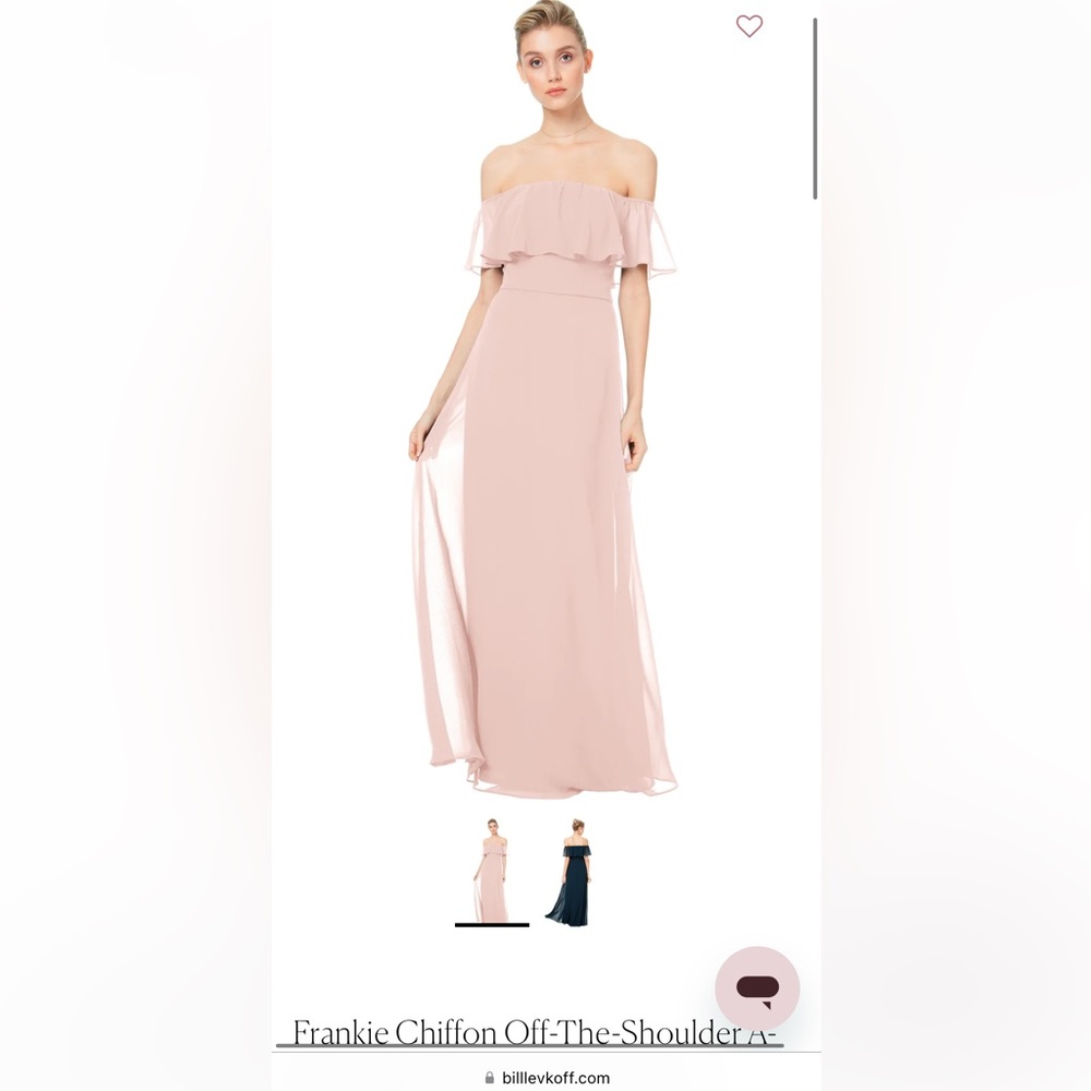 bill levkoff bridesmaid dress in dusty rose.